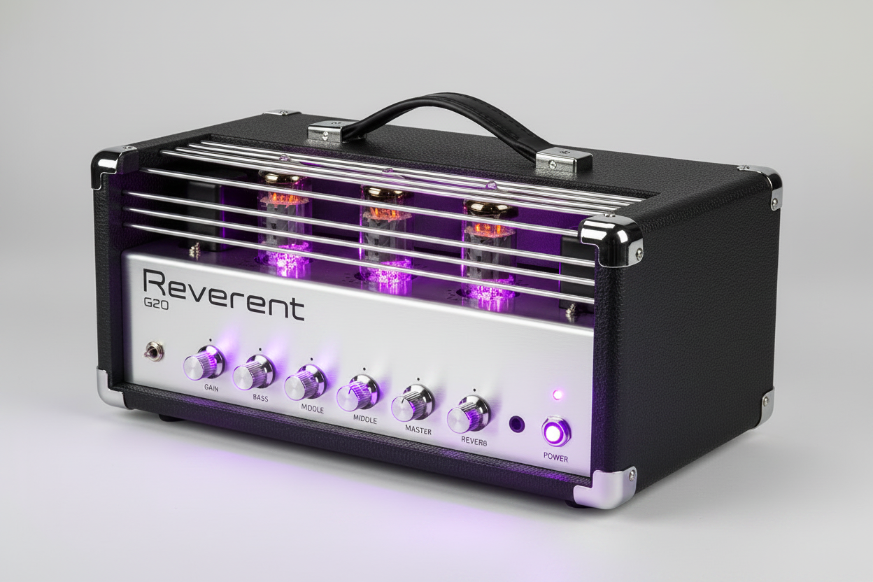 Reverent G20 Tube Amp Head with Purple Highlights